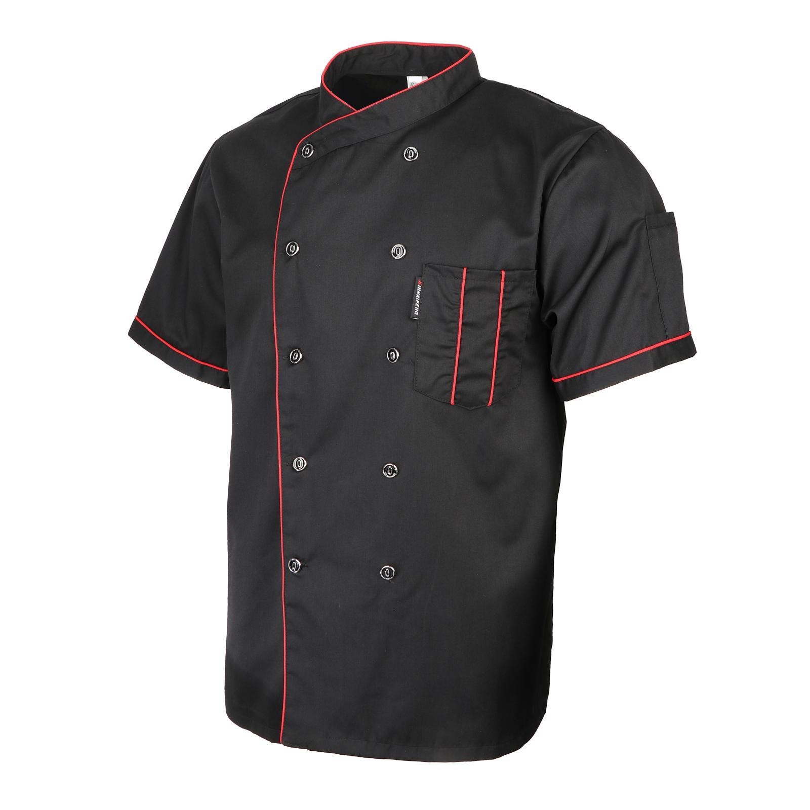 Hotel Kitchen Chef Uniform Short Sleeve Shirt Jacket Waiter Uniform Clothes