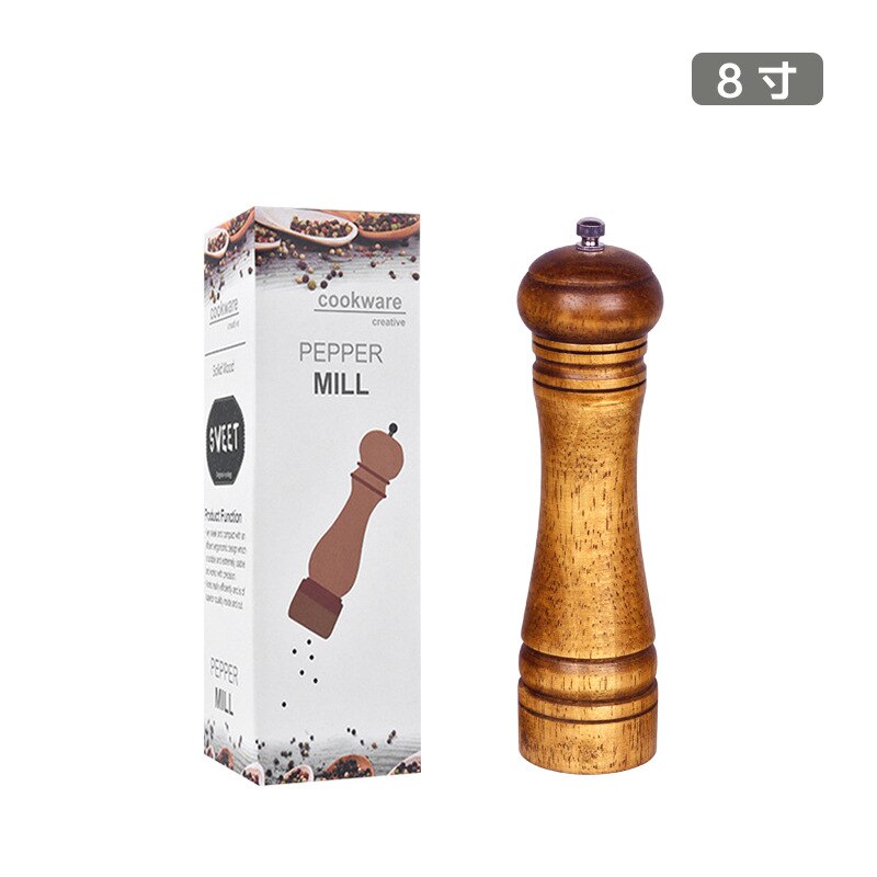 Salz und Pfeffer Mühle, Holz Pfeffer Schüttler mit Stark Einstellbare Keramik Schleifer mit Ersatz Keramik Rotor-küche zubehör: 8 Zoll X 1