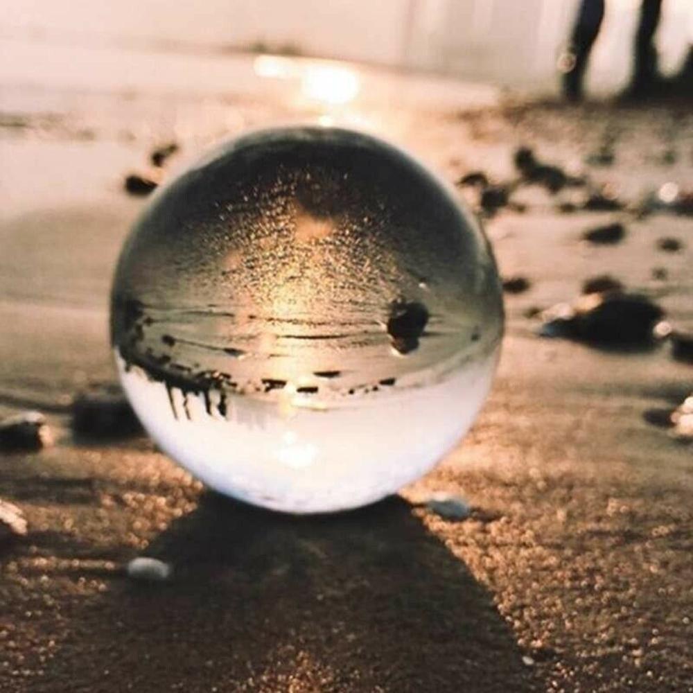 Photography Glass Crystal Ball 40/50mm Sphere Photography Lens Shooting Decor Artificial Clear Round Ball Photo Props K9N4
