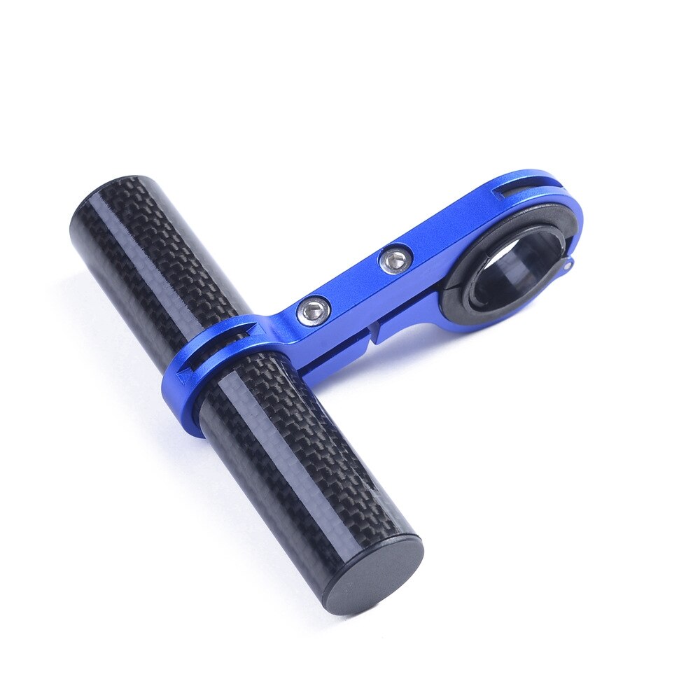 Bicycle Handlebar Extender Carbon Fiber Extension Mountain Bike Expand Bicycle Speedometer Headlight Light Support Extender: blue 10cm
