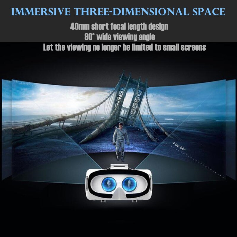 Gafas 3D de realidad Virtual VR, casco de cartón estéreo, Google, para IOS, Android, teléfono inteligente, Bluetooth Rocker r57