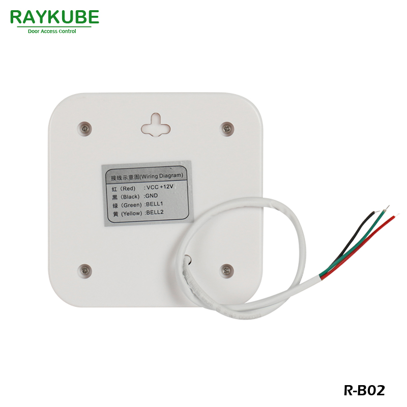 RAYKUBE Bedrade Deurbel DC 12 V Voor Deur Toegangscontrole Systeem R-B02