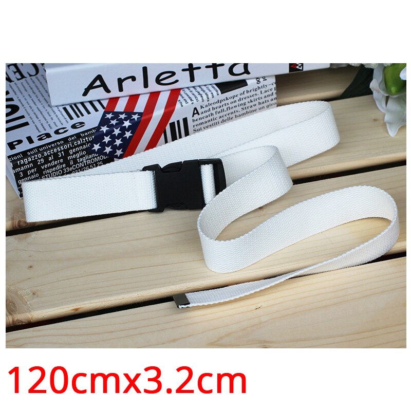 Ceinture en toile pour femmes, taille décontracté, style Hip Hop, carreaux, longue, collection 125: 148-white