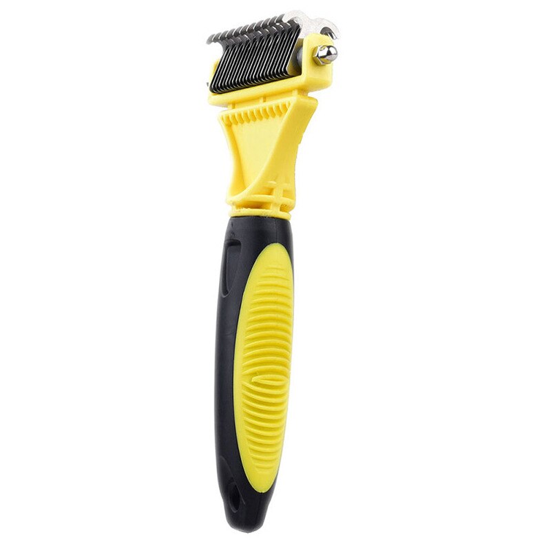 Dubbele Side Pet Bont Hond Borstel Kam Hark Haar Borstel Kat Grooming Deshedding Trimmer Tool Hond Kam Huisdier Borstel Rake 12/23 Blades: Default Title