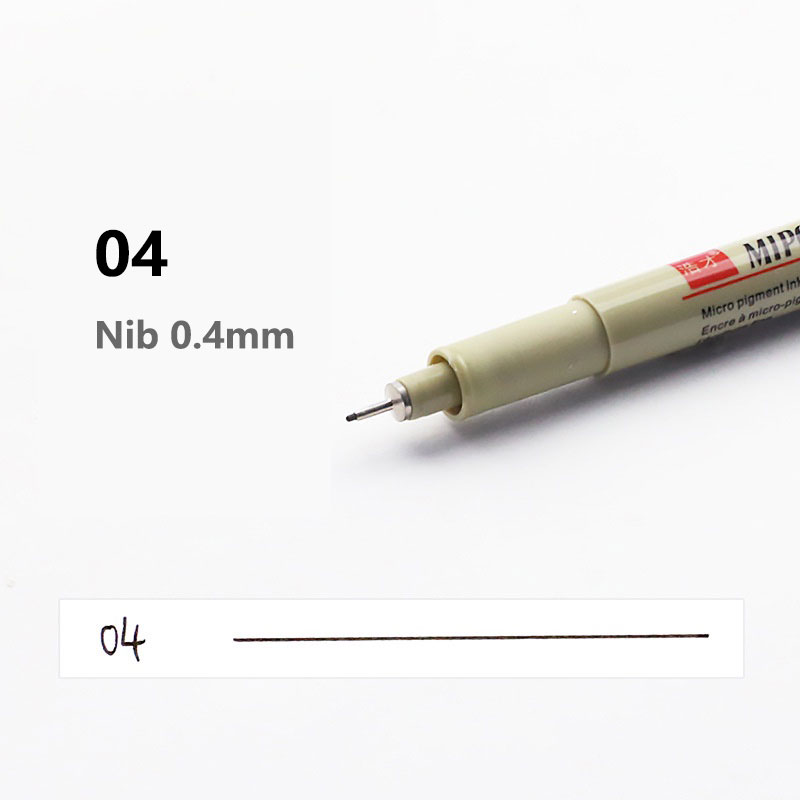 Pigment Liner Micron Pen Waterproof Art Markers brush pen Hand-Drawn Manga Sketch Needle Fineline Pen Supplies Stationery: Brown