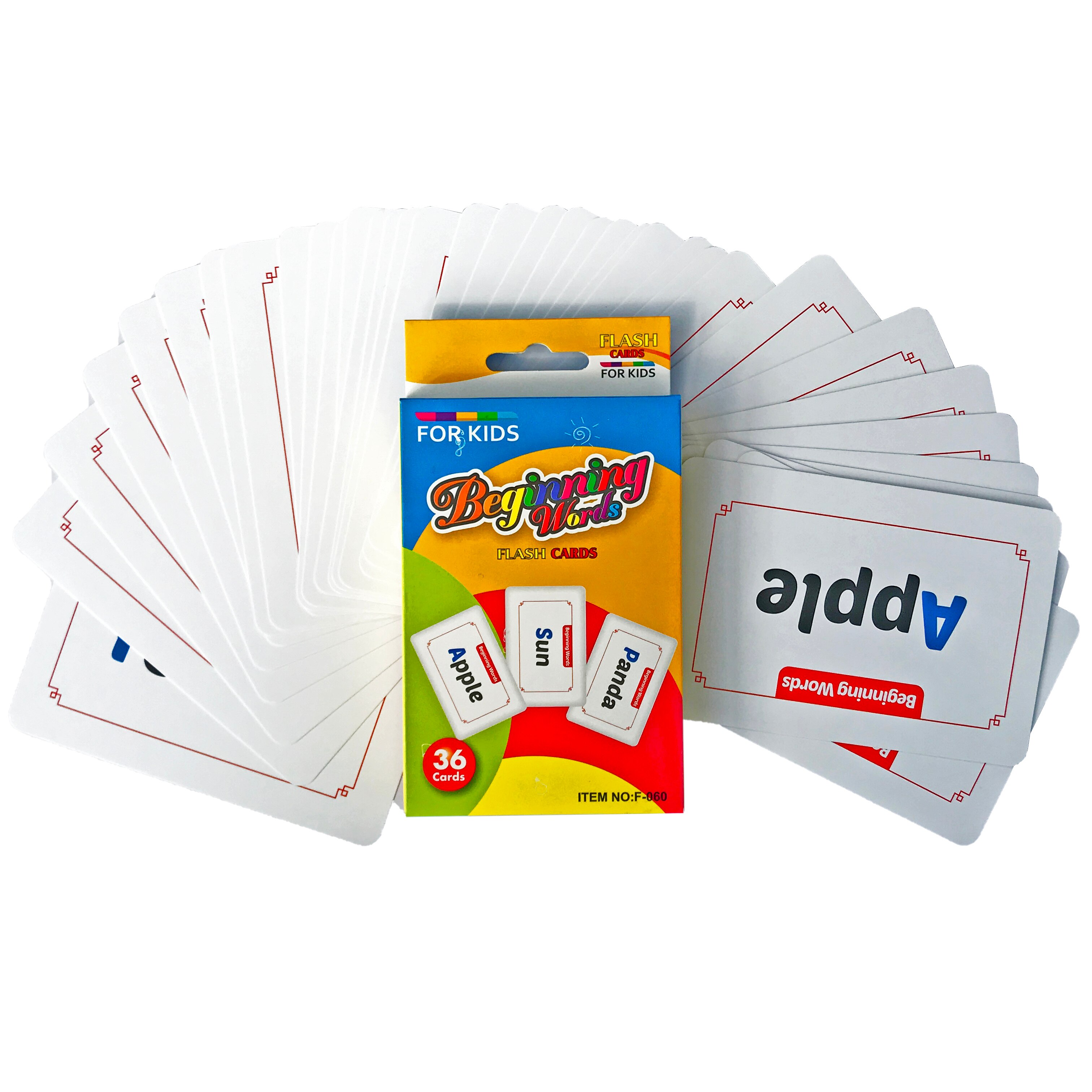 36 blätter Flashcard-basiert Für freundlicher Englisch Spielkarte Lernen Spielzeug Tiere/bilden/Farbe/Erzählen Zeit/Anfang worte