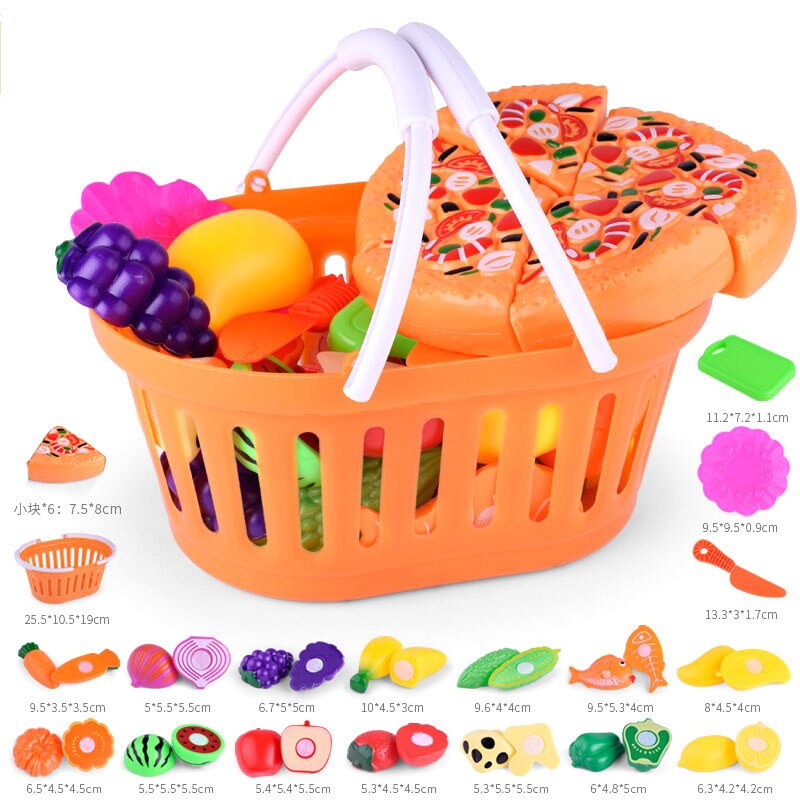 Fruit Groente Voedsel Snijden Set Herbruikbare Rol Pretend Kids Opvoeden Speelgoed Baby Jongens Meisjes Plastic Speelgoed