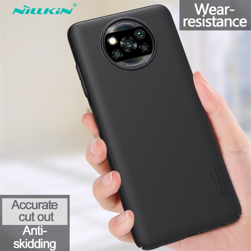 Voor Xiaomi Poco X3 Nfc Case Poco X3 Pro Cover Nillkin Frosted Shield Case Hard Pc Protector Back Cover Voor xiaomi Poco X3 Nfc: For Poco X3 Pro / Black