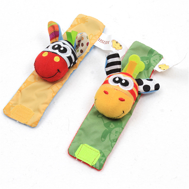 Baby Rammelaars Baby Speelgoed 0-12 Maanden Voor Pasgeborenen Baby Kids Kinderen Zachte Leeuw Uil Sokken Rammelaar Speelgoed Pols rammelaar Educatief Speelgoed: 2Pcs wrists-677694