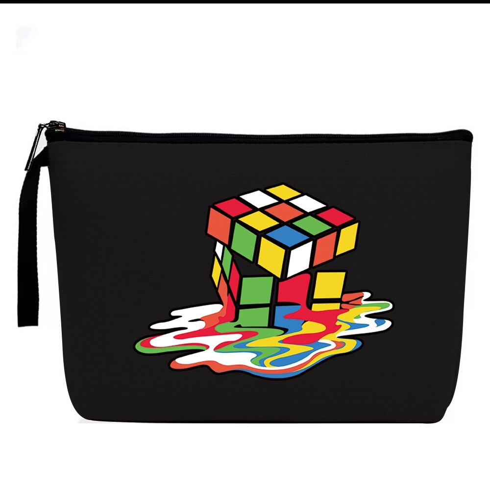 Cosmetische Tas - 3D Print Linnen - Ritsluiting - Reistoiletartikelen Organizer Pouch: 4 3D009