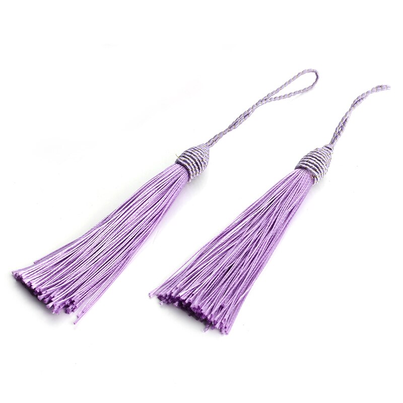 10 st/lot 13 färger 15cm långa siden tofs fransar hängen kinesiska knut tofsar för gör-det-själv smycken halsband tillverkningsmaterial  f4000