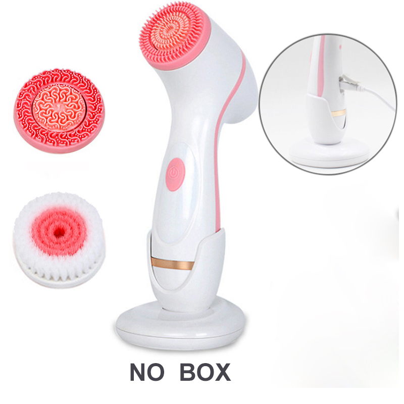 3 In 1 Electric Cleansing Brush Sonic Rotating Cleansing Brush Galvanic Facial Spa System Deeply Clean and Remove Blackheads: DEEP BLUE