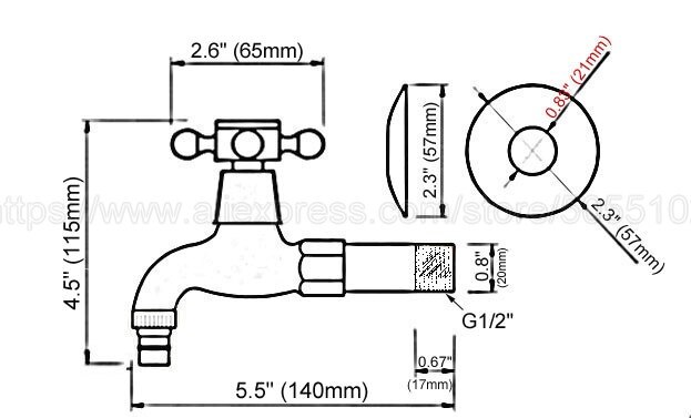 Antieke Koperen Wasmachine Kraan Outdoor Kraan Tuin Bibcock Tap Badkamer Wasmachine Water kraan zav101