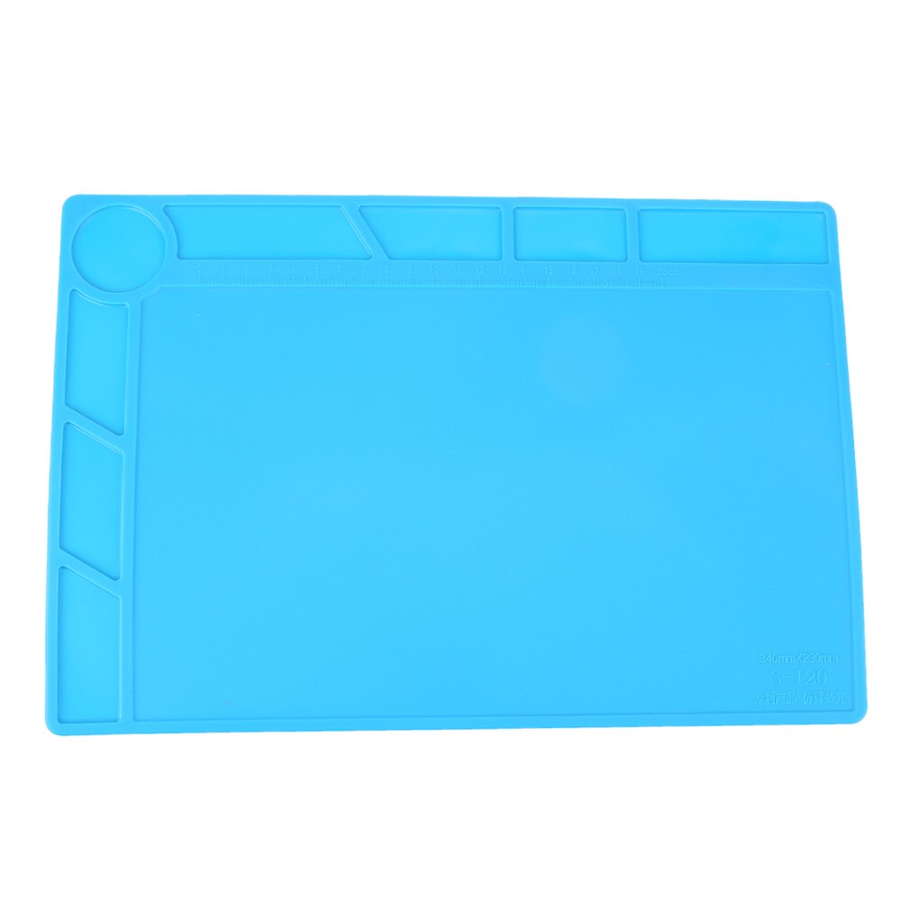 Warmte Isolatie Siliconen Pad Bureau Mat Onderhoud Platform Voor Bga Solderen Reparatie Station Met Magnetische Sectie 34X23 Cm