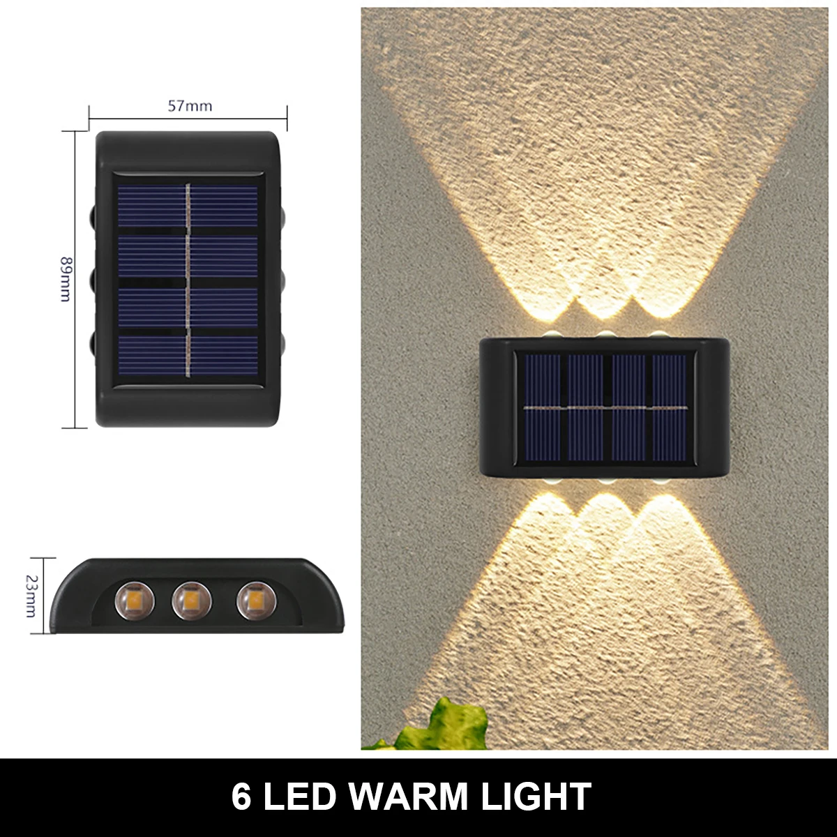 Solcelle Vegglampe Utendørs Vanntett Stegbelysning Hage Gjerde Dekorativ Gård Lampe: Rose / 11-15w