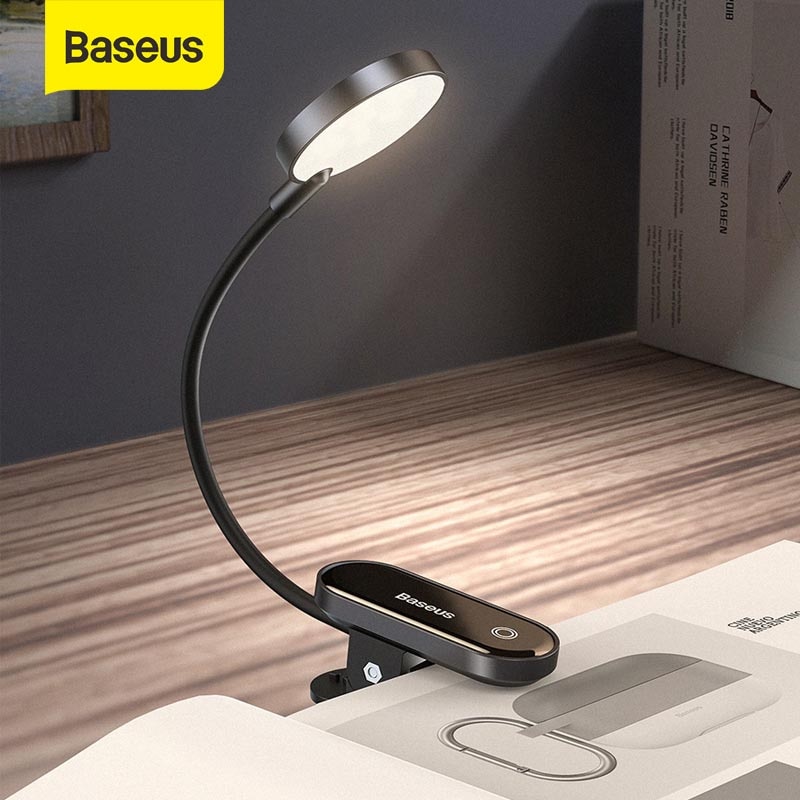 Baseus Led Bureaulamp Clip-On Nachtlampje Lezen Computer Toetsenbord Verlichte Oogbescherming Lamp Met Usb Opladen Voor slaapkamer