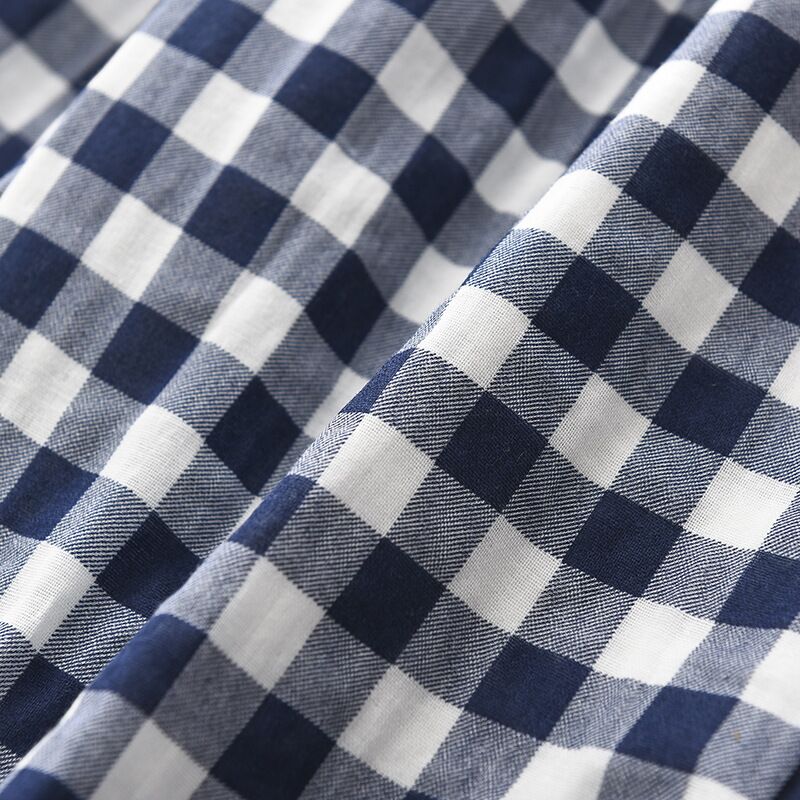 Lente Herfst Vrouwen Mannen 100% Katoen Gaas Slaap Bodems Mannelijke Nachtjapon Broek Nachtkleding Pyjama Liefhebbers Casual Plaid Broek