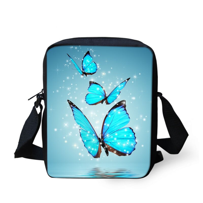 Vlinder Print Vrouwen Messenger Bags Kleine Cross-body Bags Voor Tiener Meisjes Mini Kids Schouder Bolsas Vrouwelijke
