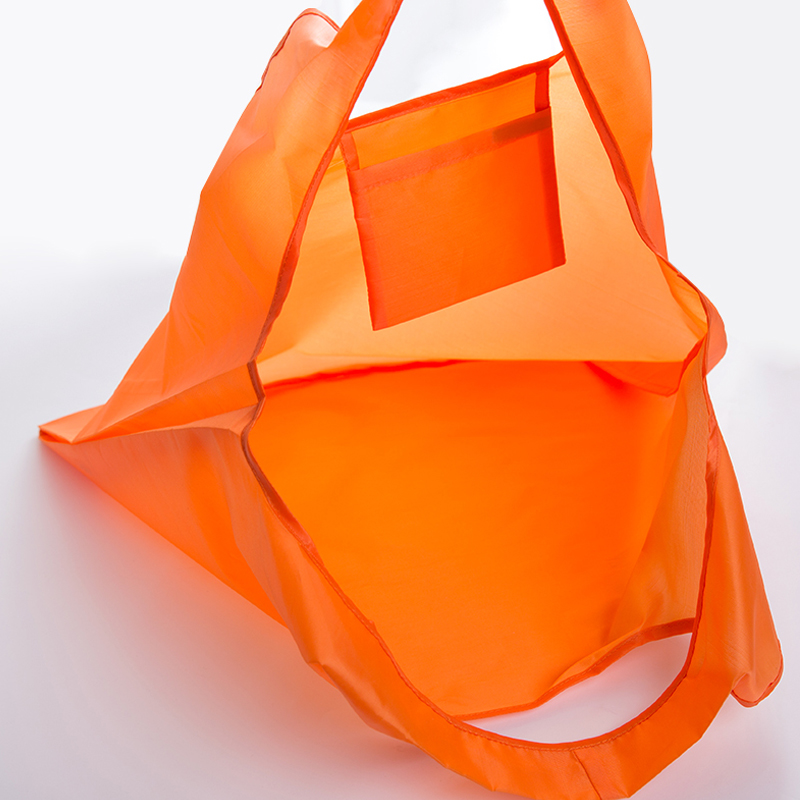 Tjock fritidsstil nylon stor handväska miljövänlig återanvändbar polyester bärbar axelväska hopfällbar shoppingväska