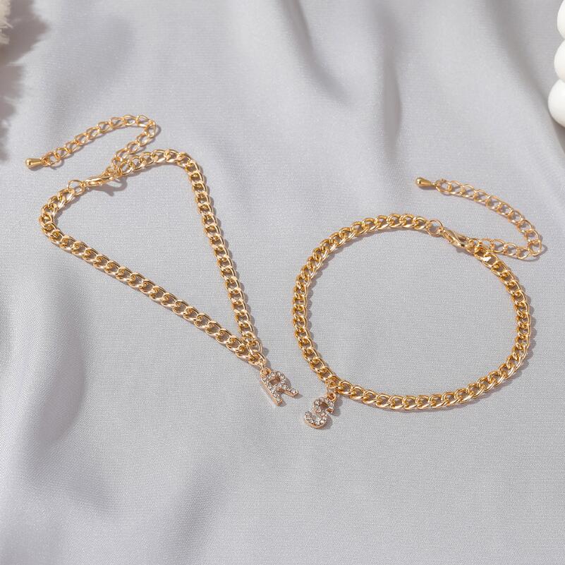 Alfabet Been Armbanden Enkelbanden Voor Vrouwen Foot Gouden Ketting Sieraden Lichtmetalen Gouden Ketting Voeten Ketting Sieraden Beginletter Enkelband