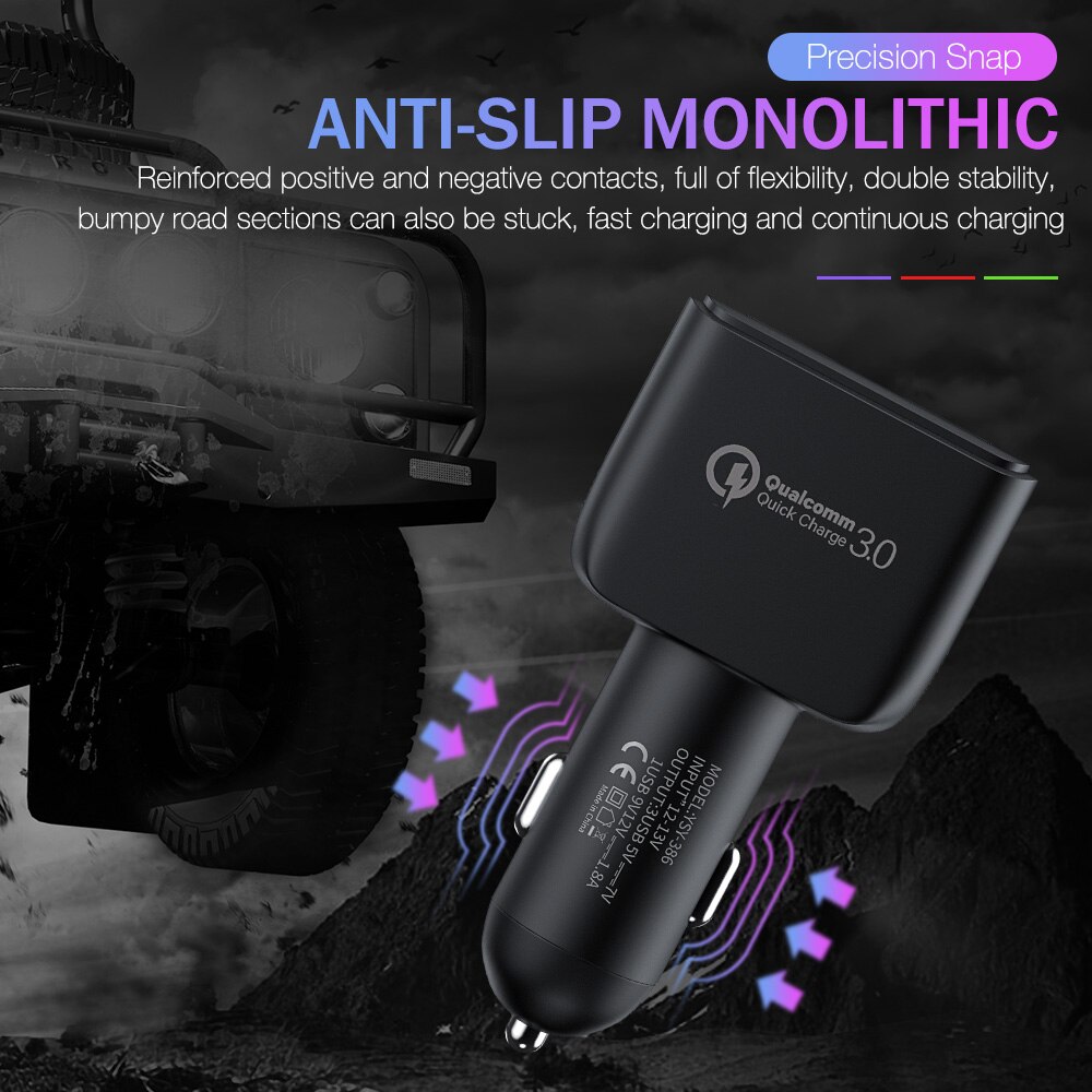Chargeur rapide USB QC SCP Type C 3.1a, adaptateur de téléphone portable pour voiture, compatible avec Xiaomi Samsung iPhone 12 11 Pro 7 8 Plus