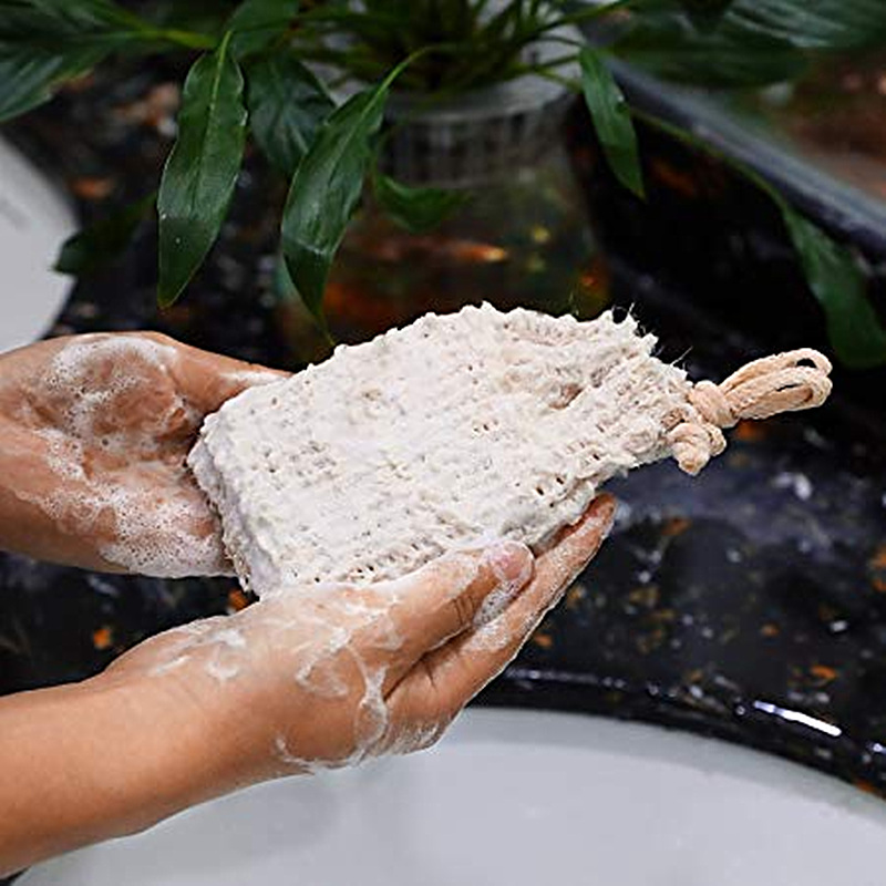 Sac en savon en Sisal naturel, sac en savon en filet exfoliant pour bain douche sacs en savon en Fiber naturelle