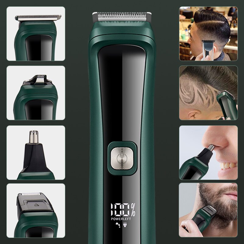 FivePears tondeuse cheveux homme/a barbe/nez,Multifonctionnel/Étanche,rasoir electrique homme/barbier,tendeuse a barbe,finition tondeuse cheveux professionnelle