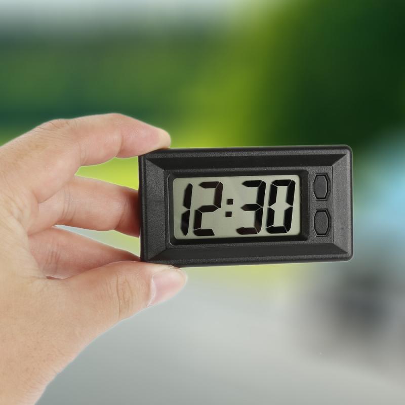 Draagbare Mini Digitale Auto Elektronische Klok Elektronische Horloge Lcd Display Digitale Klok Voor Dashboard Automotive Accessoires