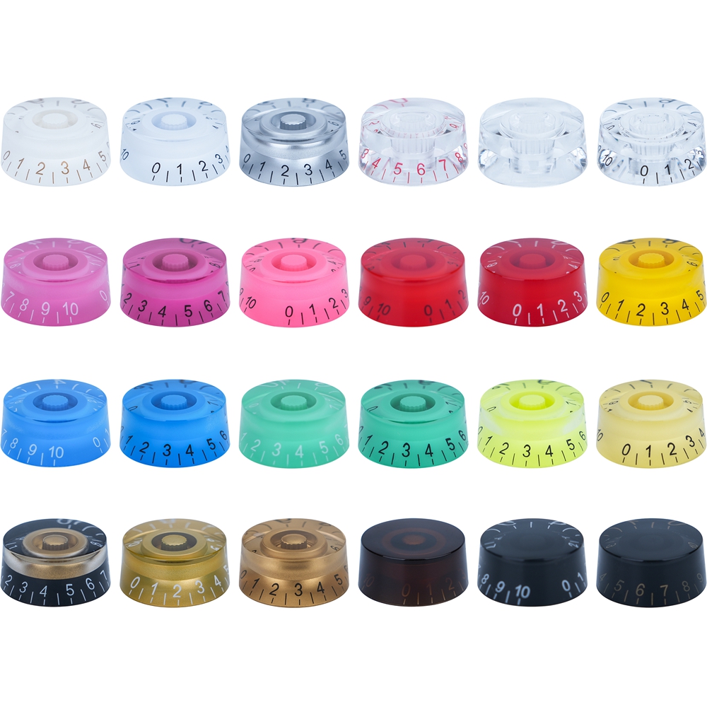 4 stk. guitar volumenknapper top hat knapper hastighed volumen tonepedal kontrolknapper til elektrisk guitar bas 29 farver