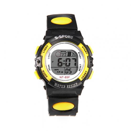 Children Wrist Watch For Boys Sport Digital Eelegant Baby Girls Watches LED Silicone Waterproof Kids Clock relogio infantil: YELLOW