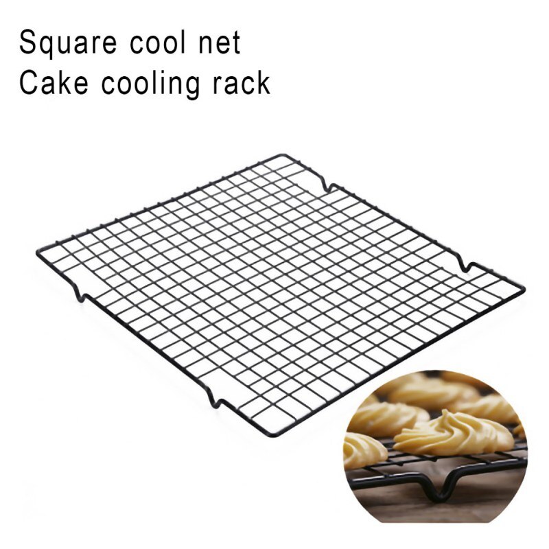 Bageredskaber stort kage kølestativ brød køle stativ sort rustfrit stål non-stick til kage brød gitter bageplade