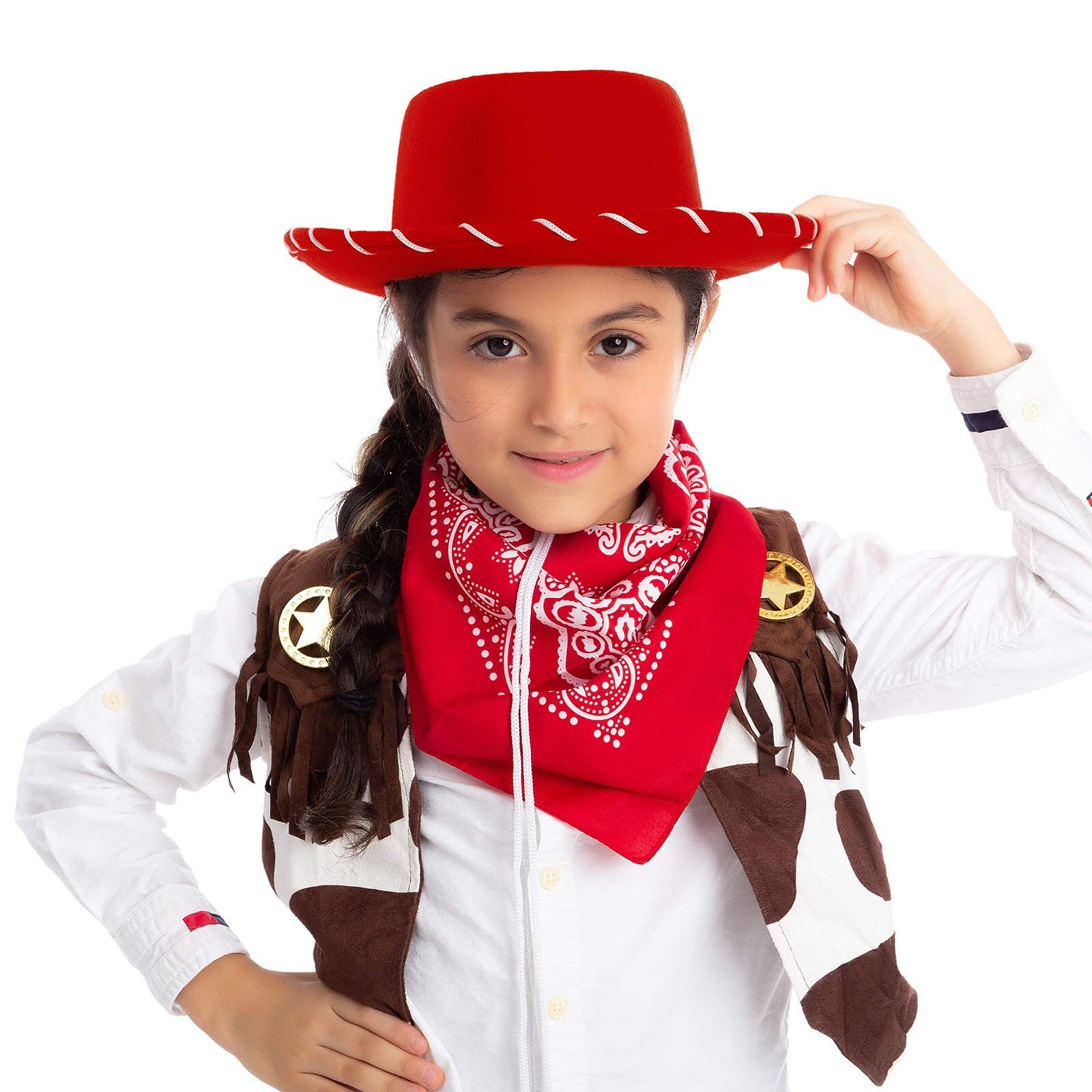 Children's Red Cowboy Hat for Prop Dress-up Party ... – Grandado