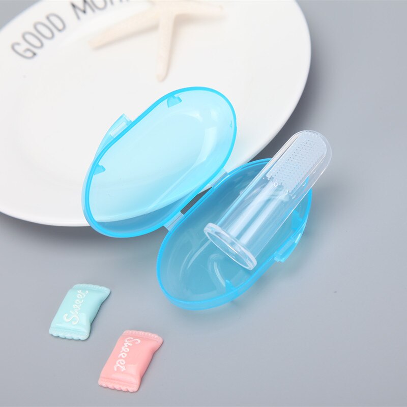 Baby Tandenborstel Siliconen Vinger Tandenborstel Kinderen Tanden Clear Soft Silicone Baby Tandenborstel Baby Teethbrush Dental Care: A