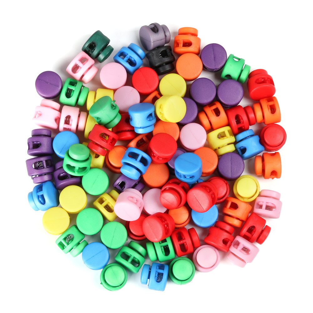 20pz Multi-colori di Plastica Fermacorda E Ganci di Blocco del Cavo 6 millimetri Doppio Foro fagiolo alternare clip di Abbigliamento FAI DA TE Merletto di Abbigliamento Sportivo accessori