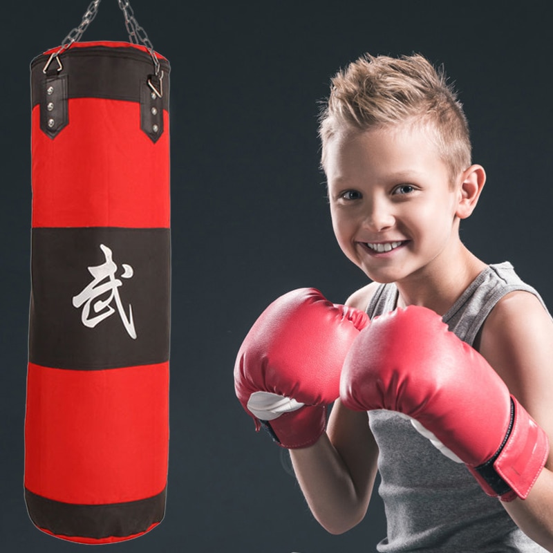 120cm boksesæk krog hængende boksesæk kamp sandsæk tom sandpose punch muay thai boksetaske