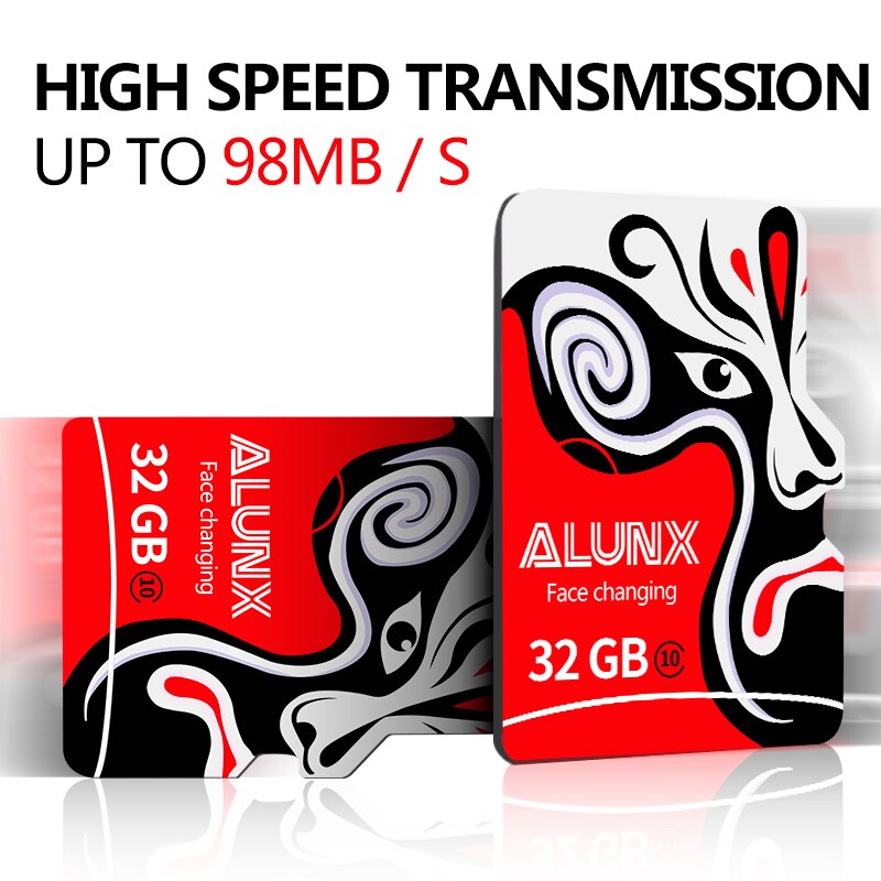 ALUNX micro sd 128gb karta pamięci 32GB 64GB 256GB SDXC SDHC 80M klasy 10-U1 U3 V10 4K Microsd Flash karta TF prezent adapter