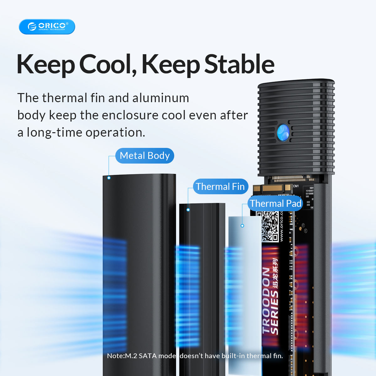 Obudowa ORICO M2 NVMe SSD 10Gbps PCIe M.2 NVMe SATA SSD Przenośna obudowa USB C 3.2Gen2 Bez narzędzi Zewnętrzny adapter z metalowym radiatorem