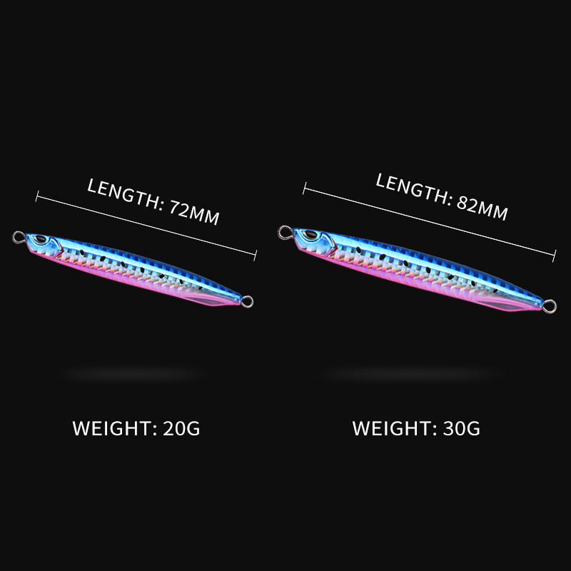 Allblue Drager Super Slanke Ssz Metalen Casting Jig 20G 30G Shore Slepen Cast Jigging Lepel Zink Vissen Lokken kunstmatige Aas Pakken