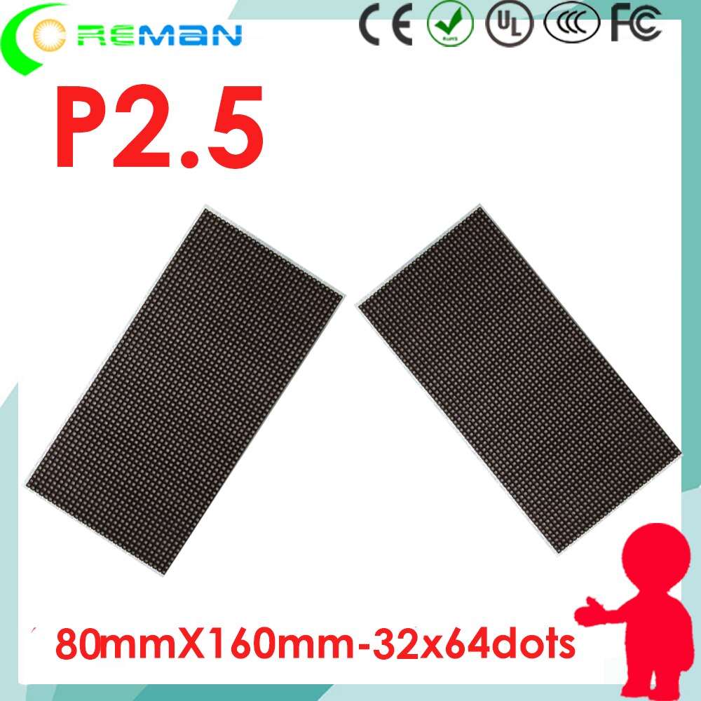 hohe helligkeit 80mm x 160mm led-modul p2.5, voll farbe rgb bild led-modul p2.5 führte diode modul p3 p4