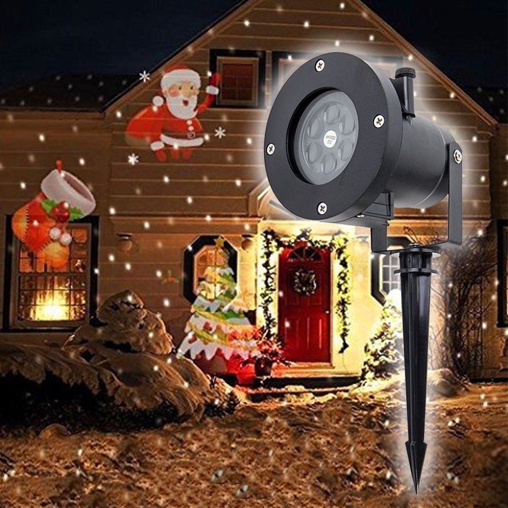 LED père noël projecteur extérieur paysage lumière étanche Disco lumières maison jardin décoration extérieure: 1 Pattern / Ue Plug