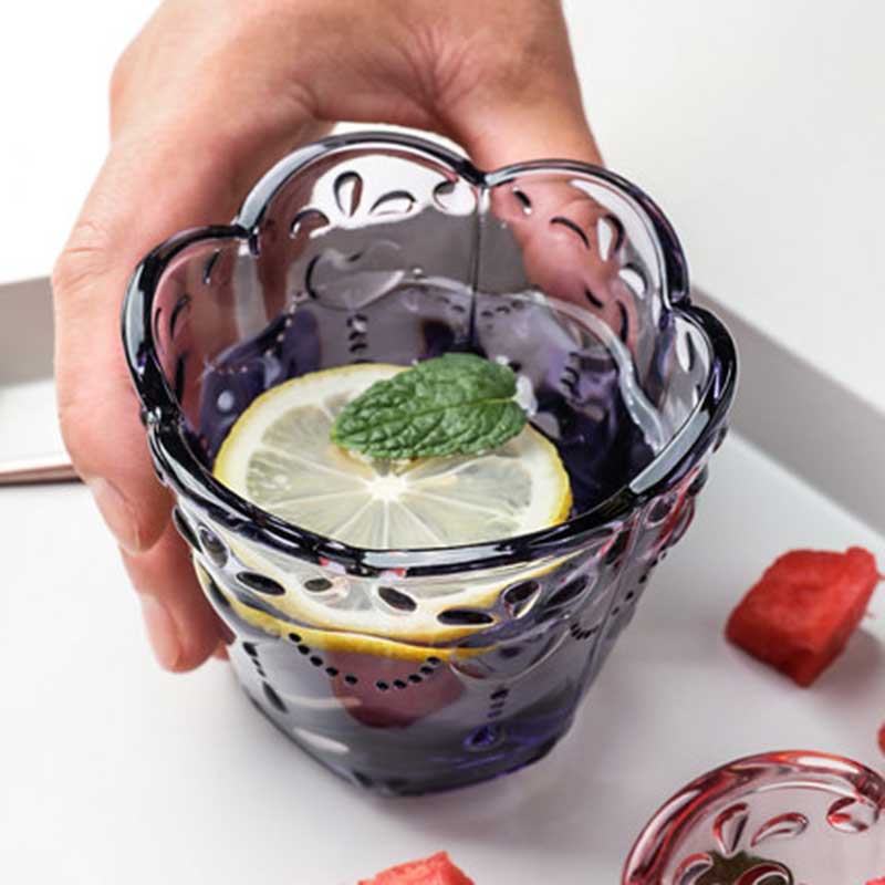 1 st kristallmuggar präglade glas retro vin juice mjölk dricksglas kök kontor fest kaffemugg drinkware 200ml