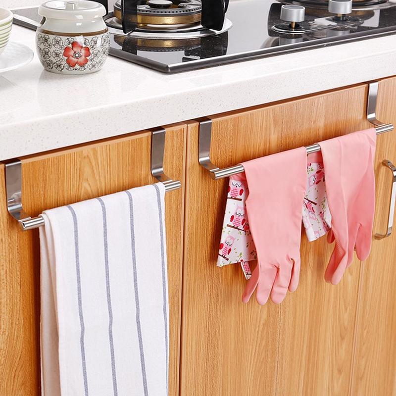Porte-serviettes mobile en acier inoxydable | Porte-bain en acier inoxydable, porte-serviettes rangement de serviette suspendu à la porte V8B7