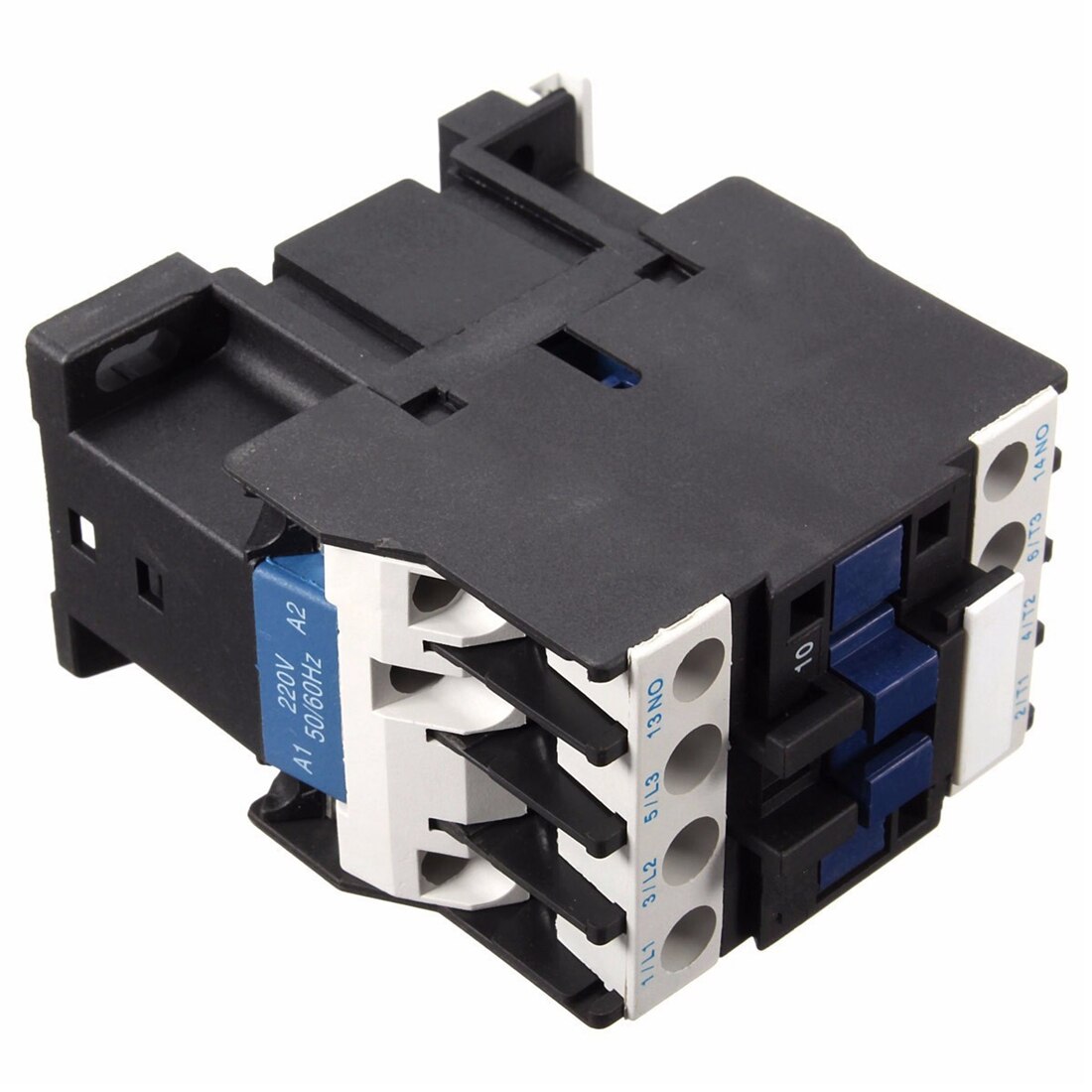 Ac-kontaktor  ac220v spole 18a 3- fas 1no 50/60hz motorstartrelä  lc1 d1810 svart