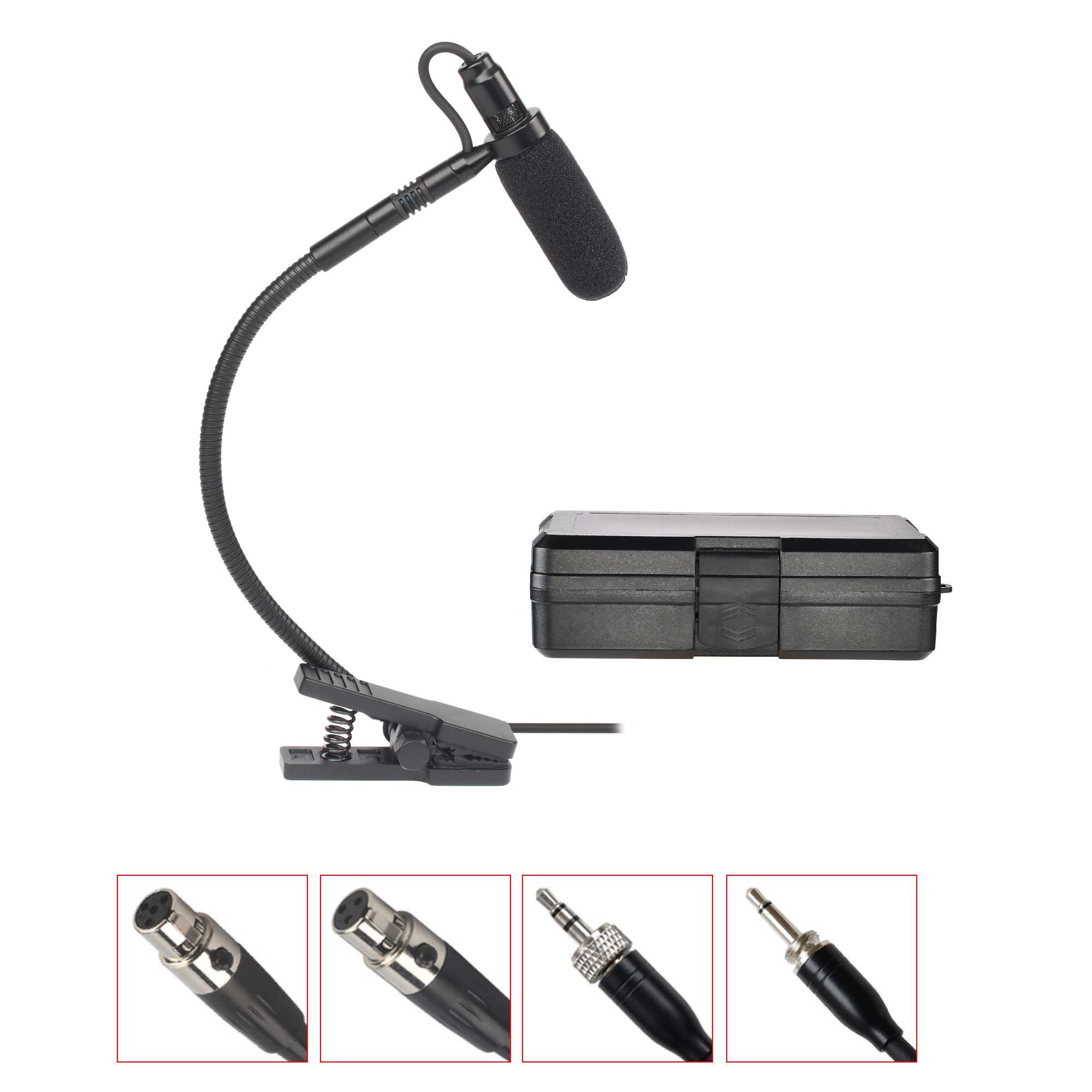 Mini-Saxophon, 3-polig, 4-polig, Mikrofon, XLR, 3,5-mm-Stecker, Musikinstrument, Mikrofon, omnidirektionaler Typ, Saxophon-Mikrofon, Kunststoffbox Ich bin-20