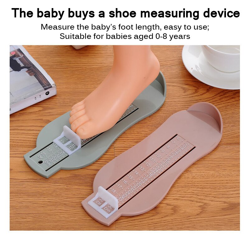 Accesorios de medida de pie para bebé, medidor de pies para niño, medidor de chico regla de medición de tamaño de zapatos, herramienta para zapatos para niño pequeño, accesorios calibrador, dispositivo