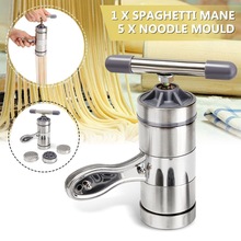 Roestvrij Staal Handmatige Machine Van Machine Van Spaghetti Pasta Noedels Machine, Druk Machine Geperst Thuis Met 5 Druk