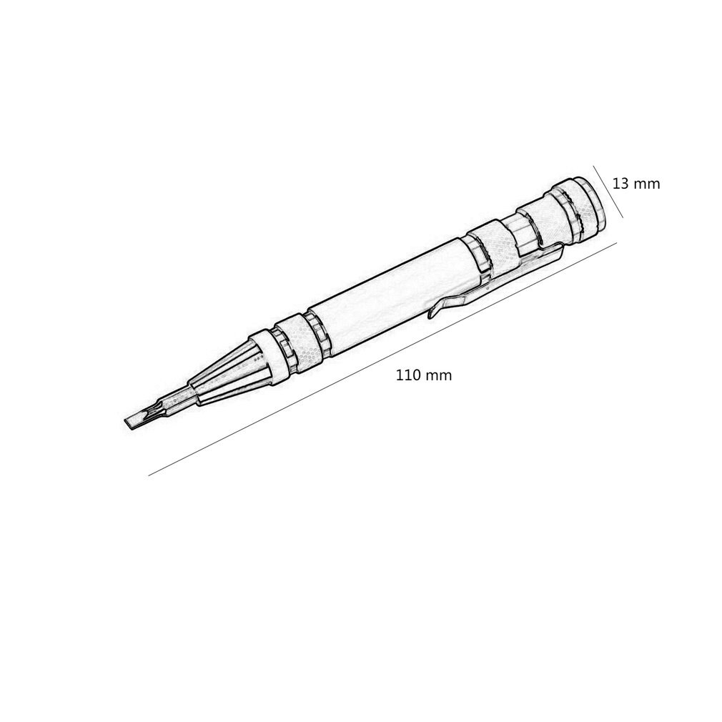 Multifunction 8 In 1 Mini Aluminum Precision Pen Screw Driver Screwdriver Set Repair Toolsfor Cell Phone Hand tool
