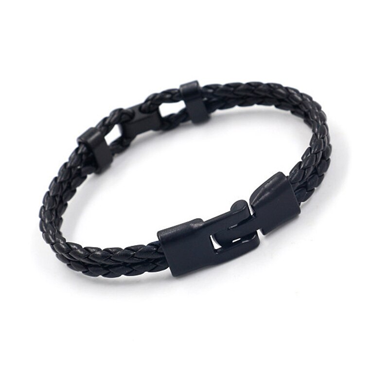 Diy Hand-woven Jewelry Wrap Multilayer Leather Braided Rope Wristband For Men Brown Black Leather Bracelet