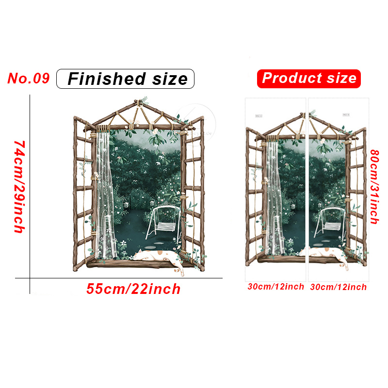 Magnolia Tak Muurstickers Voor Slaapkamer Woonkamer Sofa Tv Achtergrond Muur Decor Vogels Nest Sticker Home Decor Wallpapaers: No.09