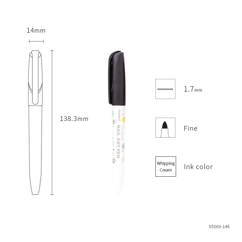 8 farger neglelakk tusjpen monami 1.7mm finne ikke-fast hjem diy markeringsmaling dekorasjon koreansk papirvarer jente  a6472